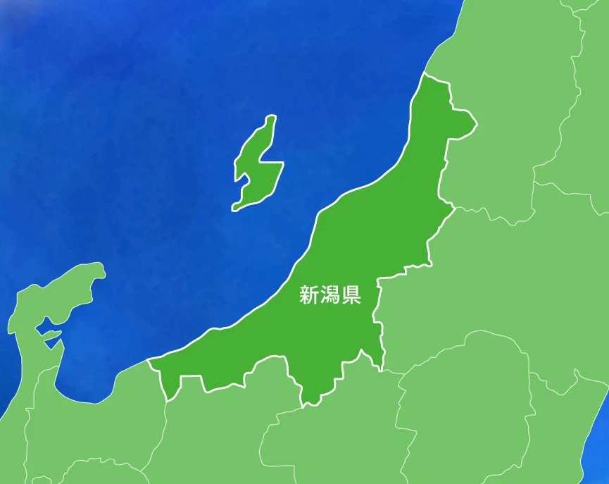 日本地図の一部(新潟県)